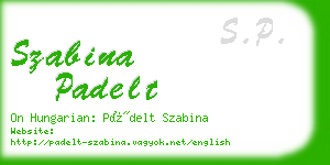 szabina padelt business card